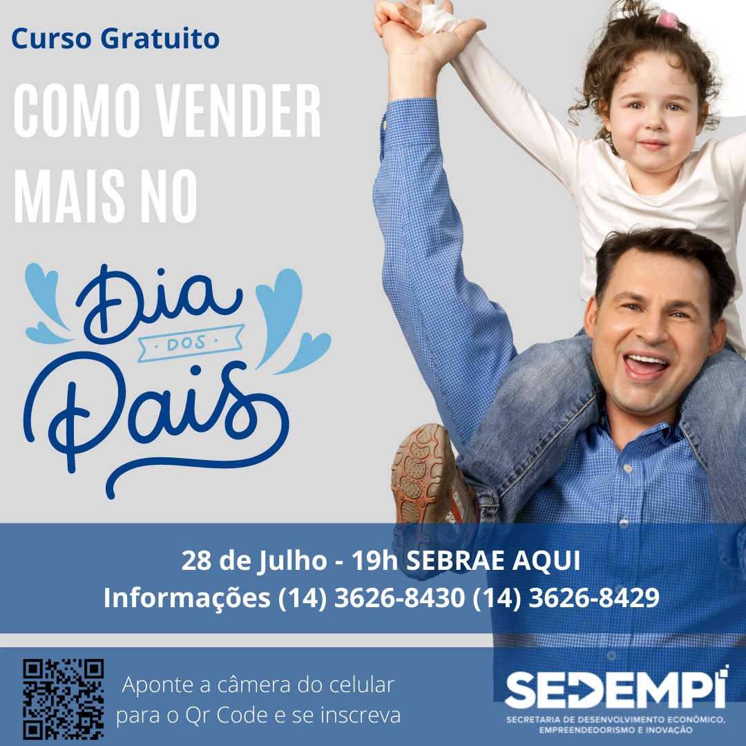 SEBRAE OFERECE CURSO DE VENDAS VOLTADO AO DIA DOS PAIS
