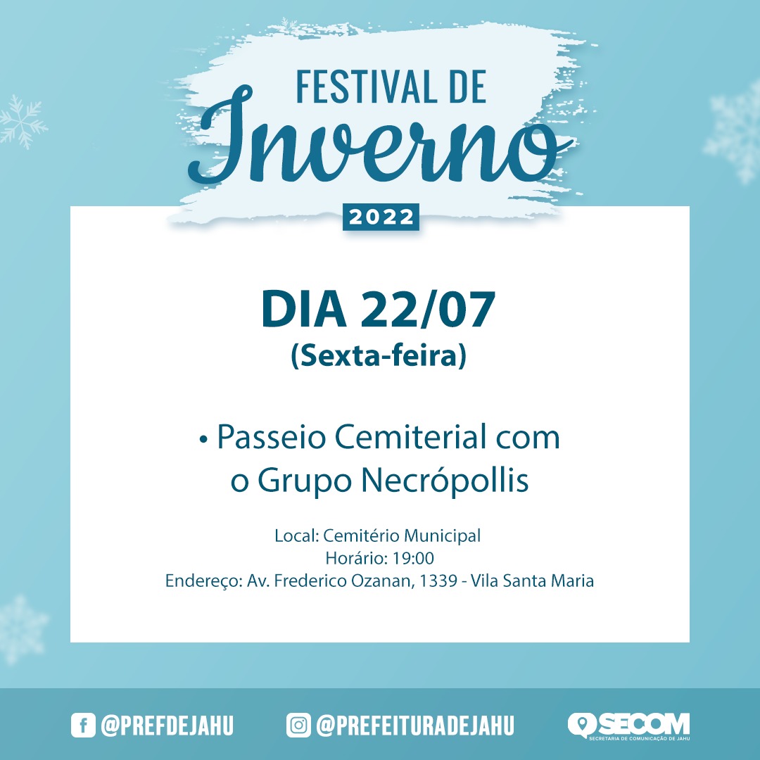 PASSEIO CEMITERIAL ACONTECE NESTA SEXTA