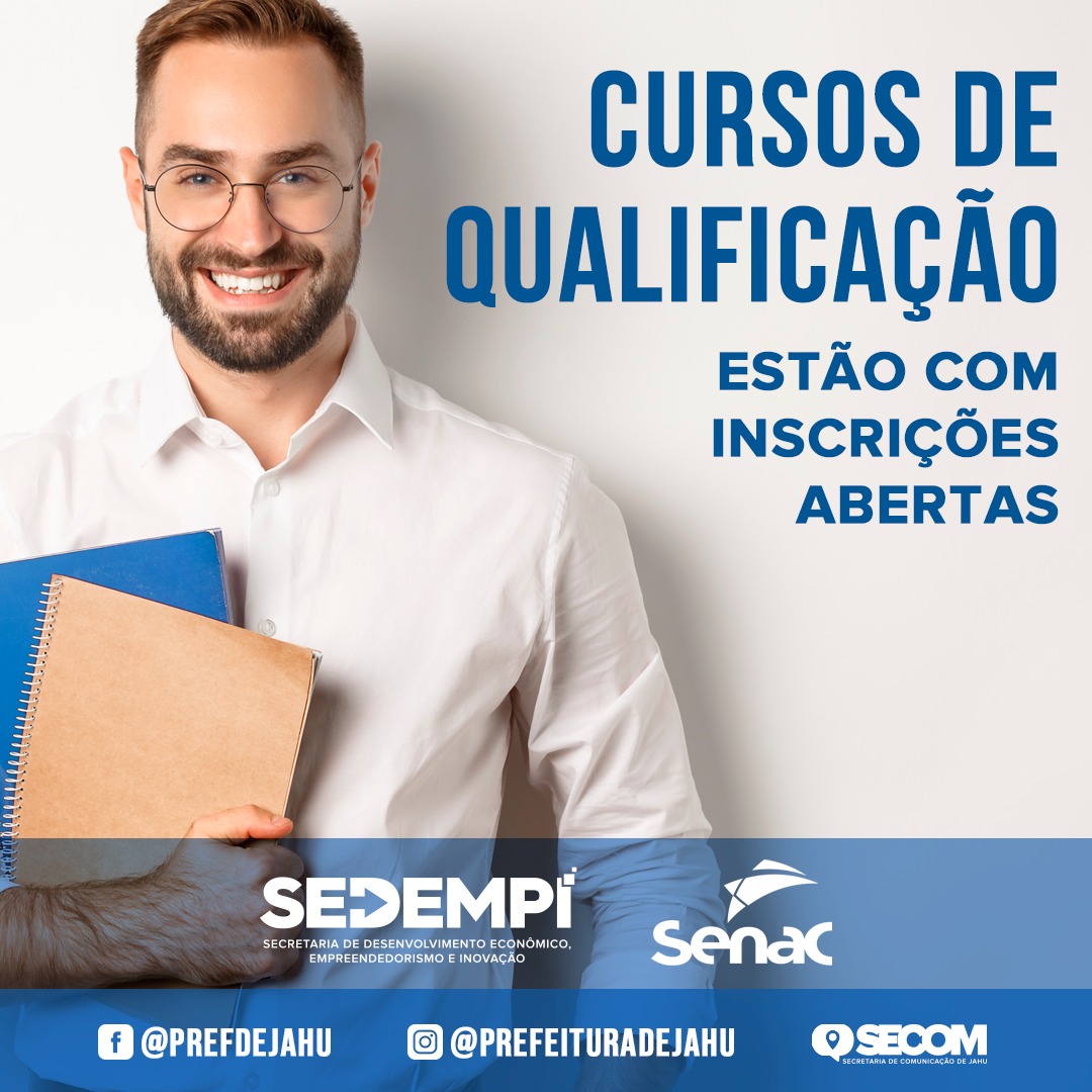 CURSOS DE QUALIFICAÇÃO ESTÃO COM INSCRIÇÕES ABERTAS
