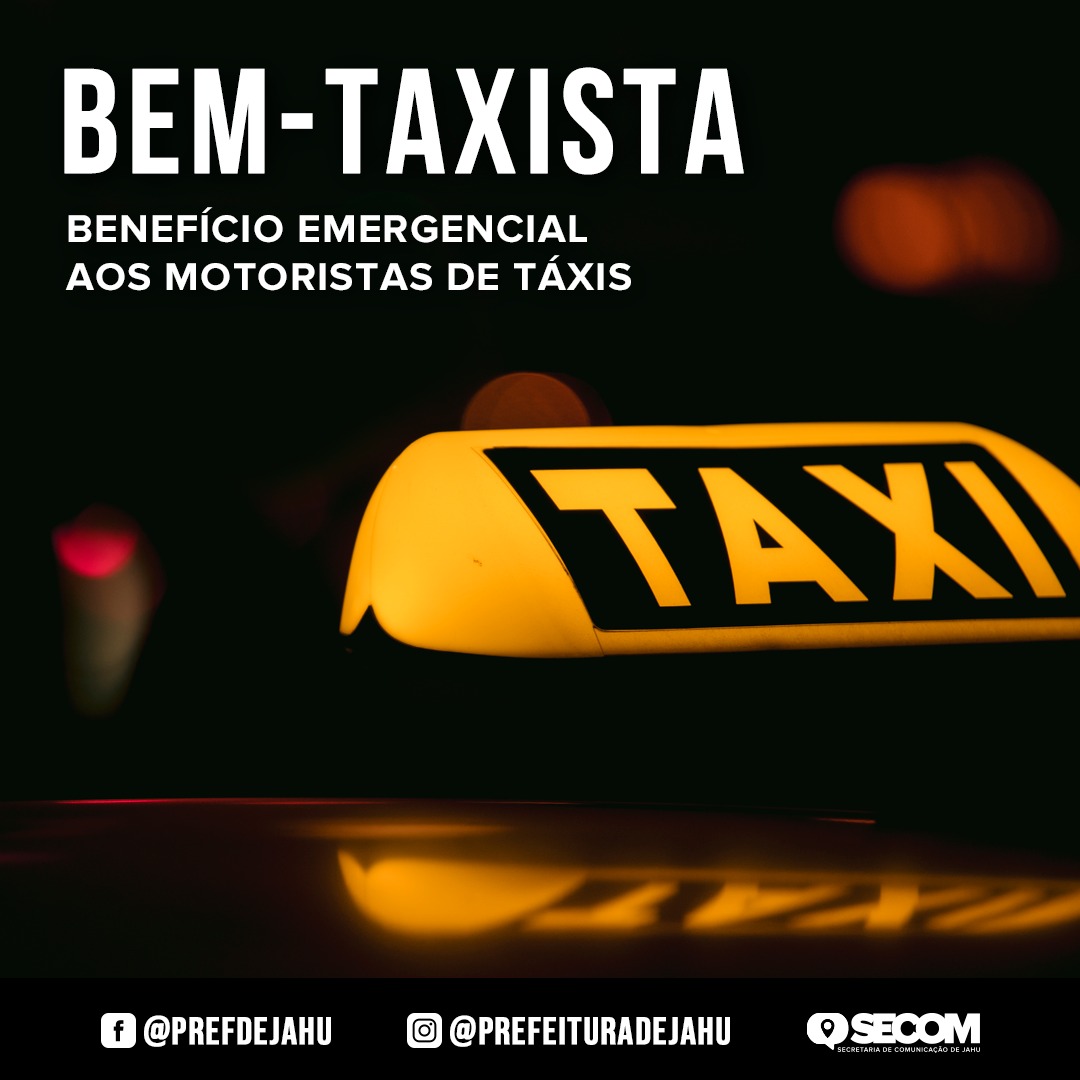 'BEM-TAXISTA' - PREFEITURA JÁ REALIZOU CADASTRO DE TAXISTAS DO MUNICÍPIO