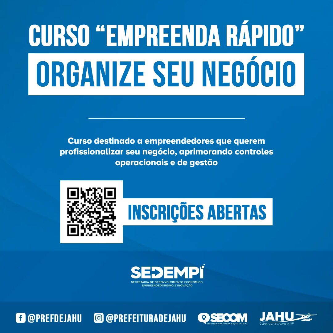 'EMPREENDA RAPIDA' OFERECE NOVO CURSO A EMPREENDEDORES