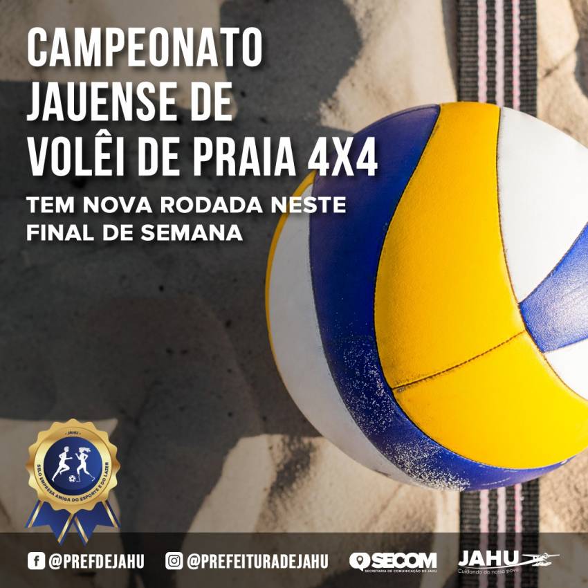 CAMPEONATO JAUENSE DE VOLÊI DE PRAIA 4X4 TEM NOVA RODADA NESTE FINAL DE SEMANA