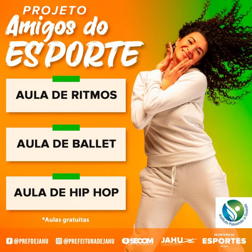 PREFEITURA OFERECE AULAS DE BALÉ, RITMOS E HIP HOP