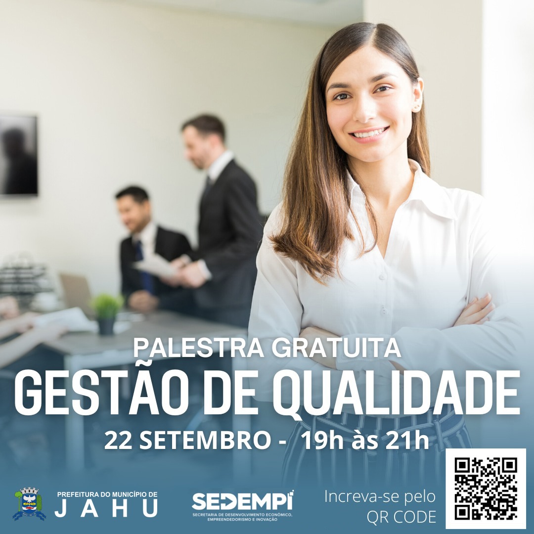 PALESTRA SOBRE GESTÃO DE QUALIDADE TEM DATA ALTERADA