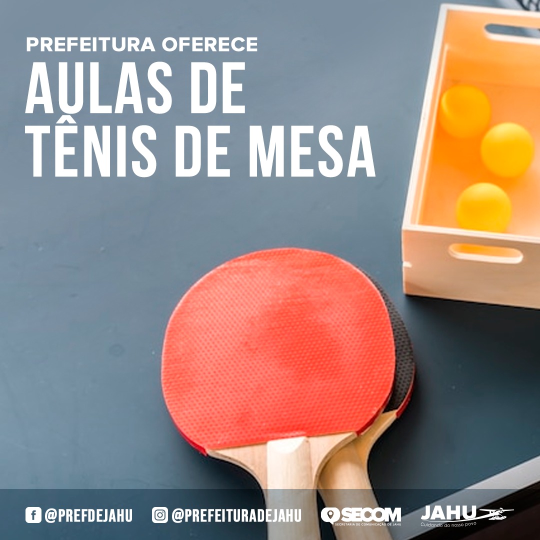 PREFEITURA OFERECE AULAS DE TÊNIS DE MESA