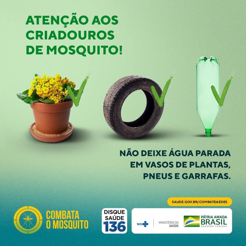 EVITAR LOCAIS COM ÁGUA PARADA PREVINE A DENGUE