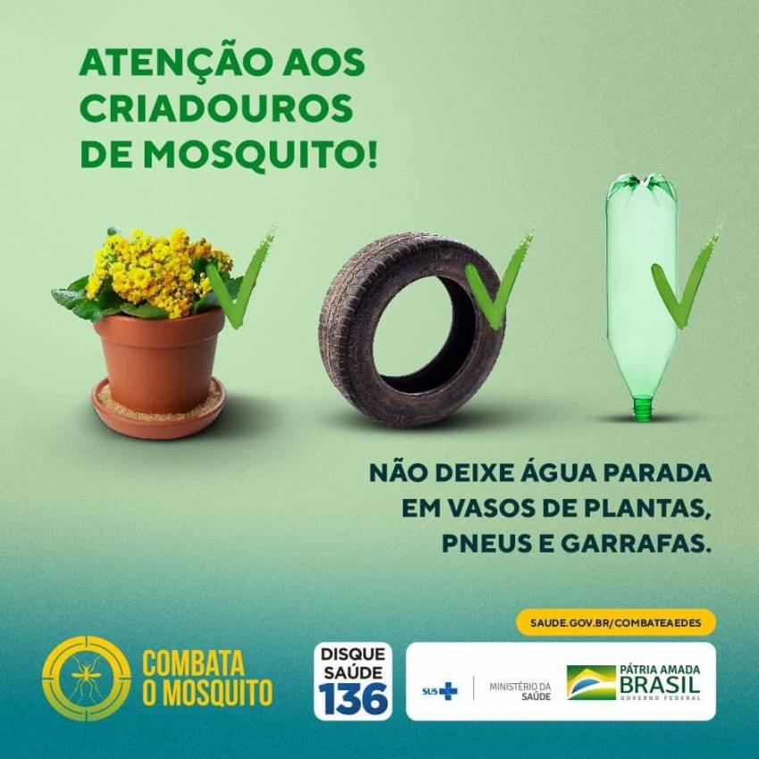 EVITAR LOCAIS COM ÁGUA PARADA PREVINE A DENGUE