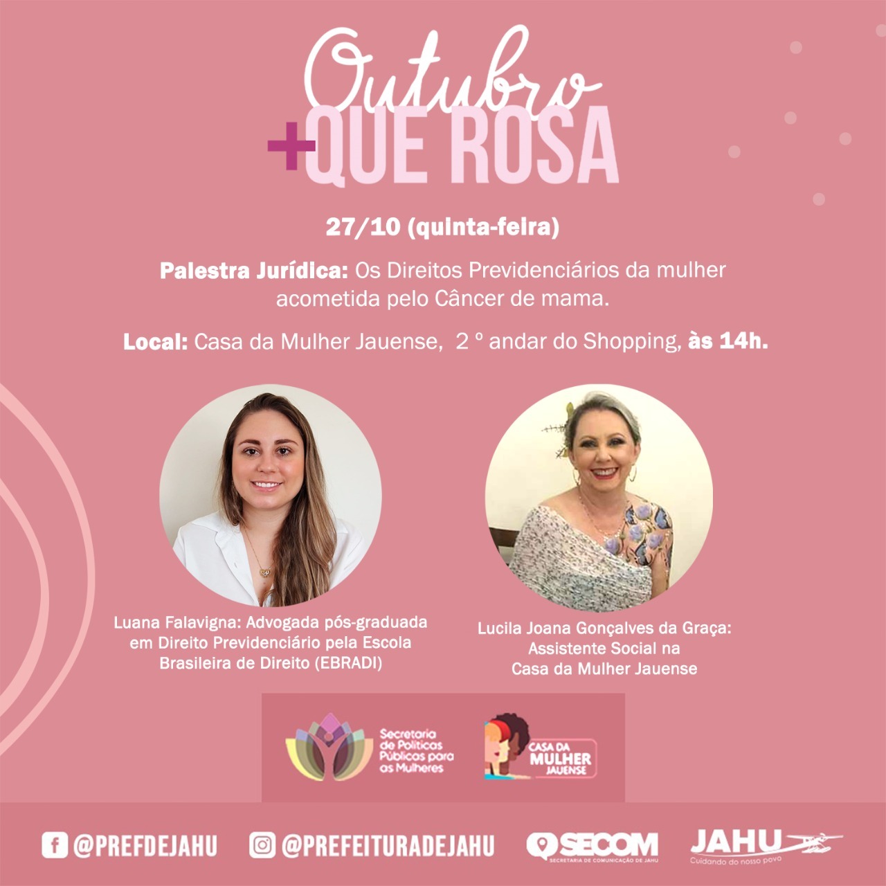DIREITOS DA MULHER COM CÂNCER DEBATIDOS EM PALESTRA