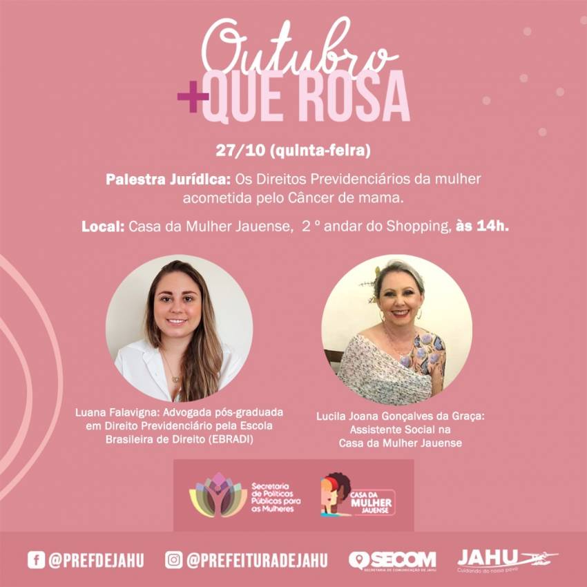 DIREITOS DA MULHER COM CÂNCER DEBATIDOS EM PALESTRA  