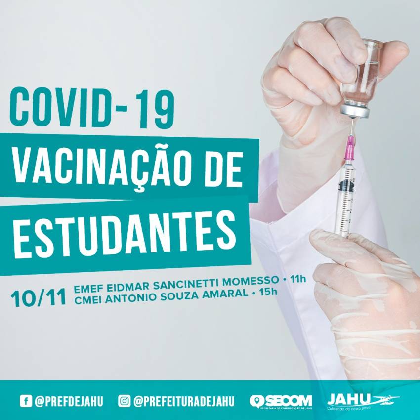 VACINAÇÃO CONTRA COVID-19 EM ESCOLAS