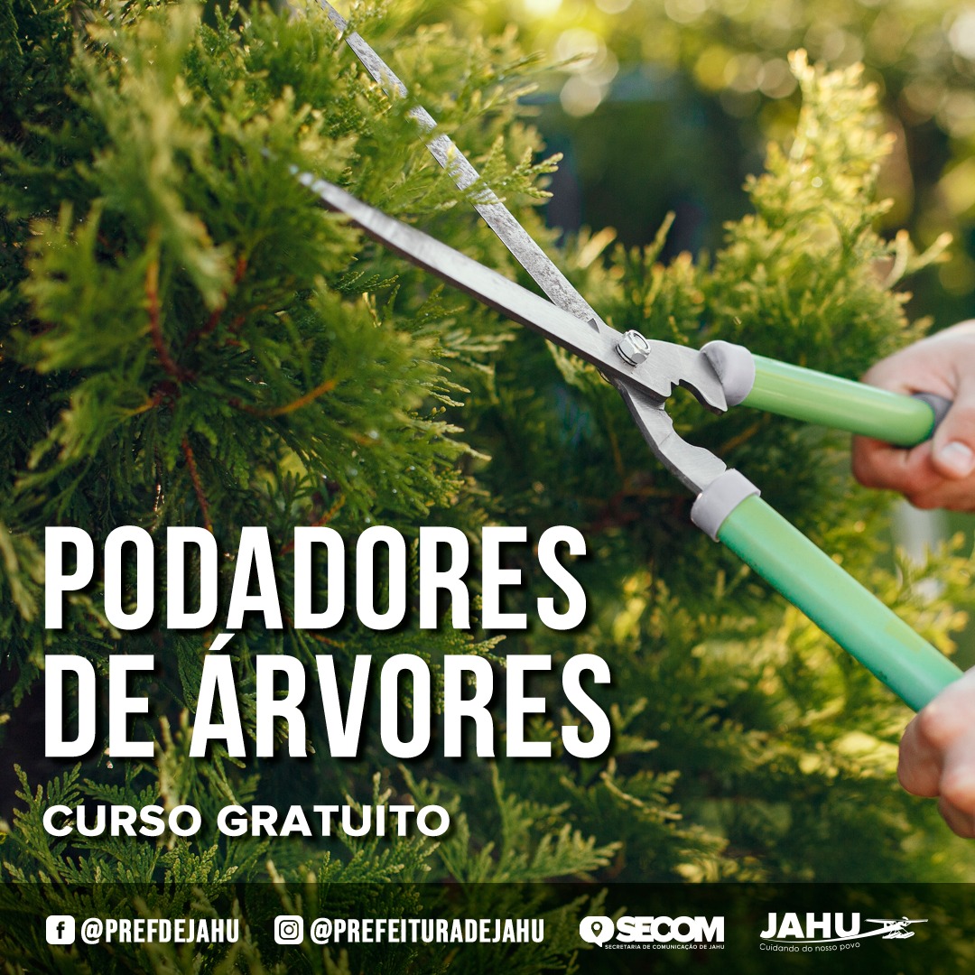 CURSO GRATUITO PARA PODADORES CAPACITA PARA O MERCADO DE TRABALHO