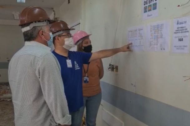 MUNICÍPIO ACOMPANHA REFORMA DO PRONTO-SOCORRO DA SANTA CASA