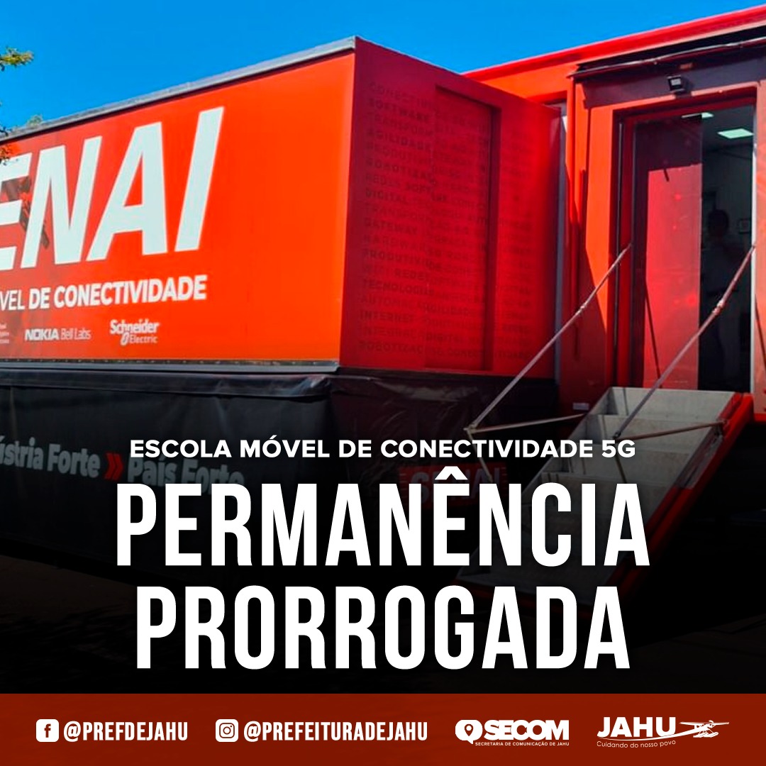 ESCOLA MÓVEL DE CONECTIVIDADE 5G FICA EM JAHU MAIS UMA SEMANA