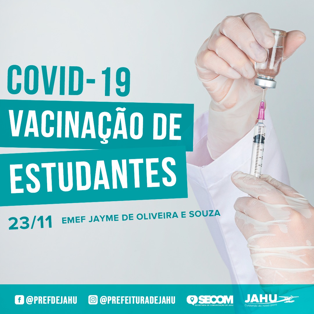 ESTUDANTES DE ESCOLA NO JARDIM SÃO JOSÉ SÃO VACINADOS CONTRA COVID