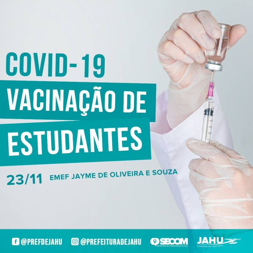 ESTUDANTES DE ESCOLA NO JARDIM SÃO JOSÉ SÃO VACINADOS CONTRA COVID