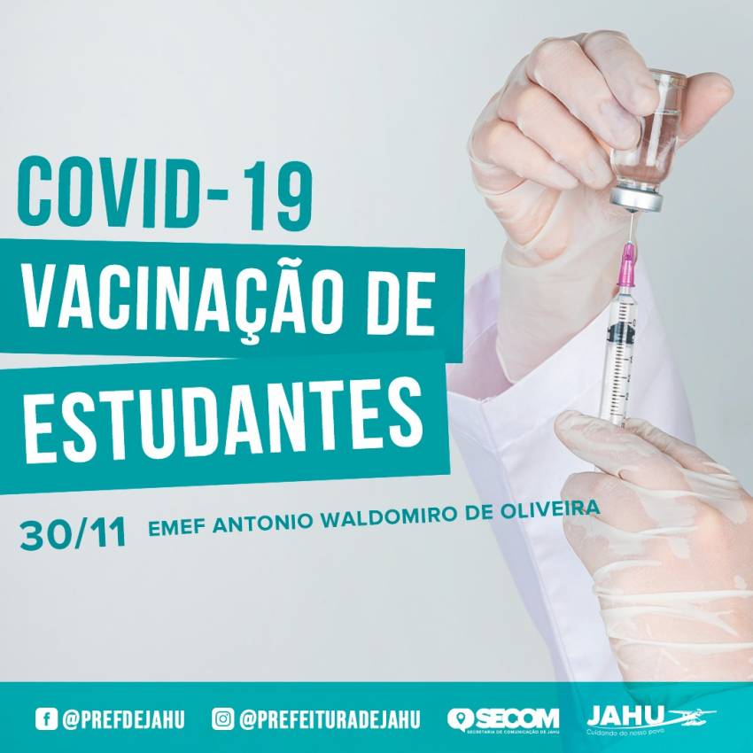 ESTUDANTES DE ESCOLA NO JARDIM MARIA LUIZA IV SÃO VACINADOS CONTRA COVID