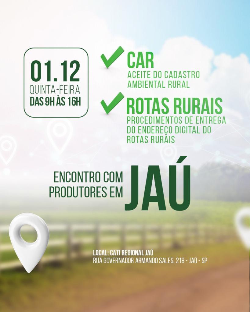 ENCONTRO COM PRODUTORES RURAIS É AMANHÃ