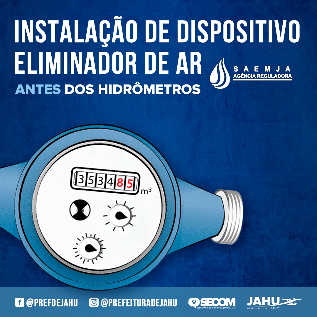 INSTALAÇÃO DE DISPOSITIVO ELIMINADOR DE AR ANTES DOS HIDRÔMETROS