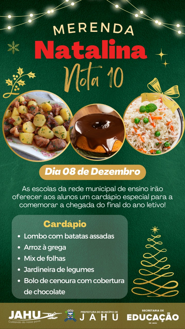 MERENDA NATALINA NOTA 10
