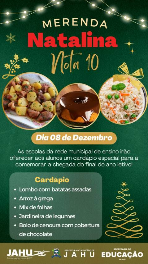 MERENDA NATALINA NOTA 10