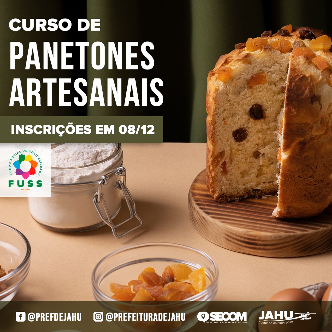AMANHÃ É DIA DE INSCRIÇÕES PARA CURSO DE PANETONES