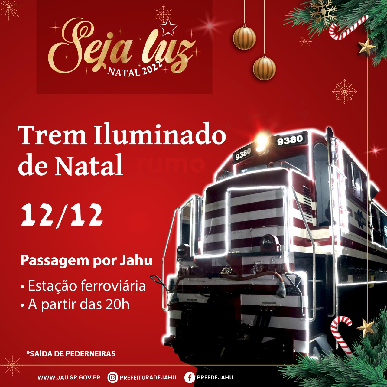 É HOJE: Trem Iluminado
