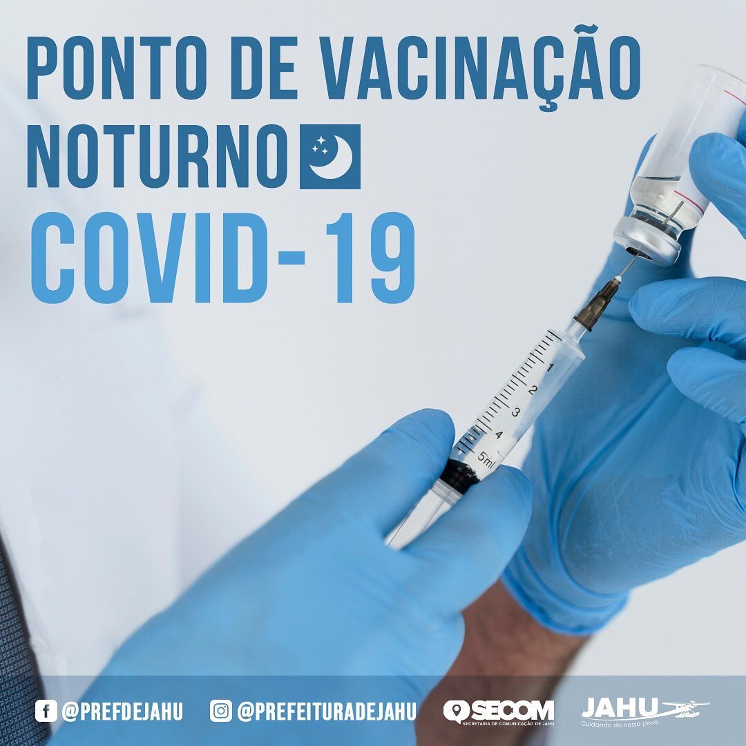 SAÚDE TEM PONTO DE VACINAÇÃO NOTURNO NA PRAÇA DO JARDIM DE BAIXO