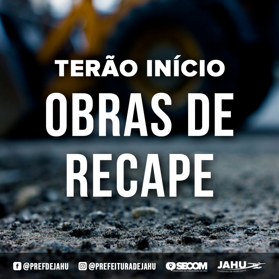 OBRAS DE RECAPE DE AVENIDAS TERÃO INÍCIO