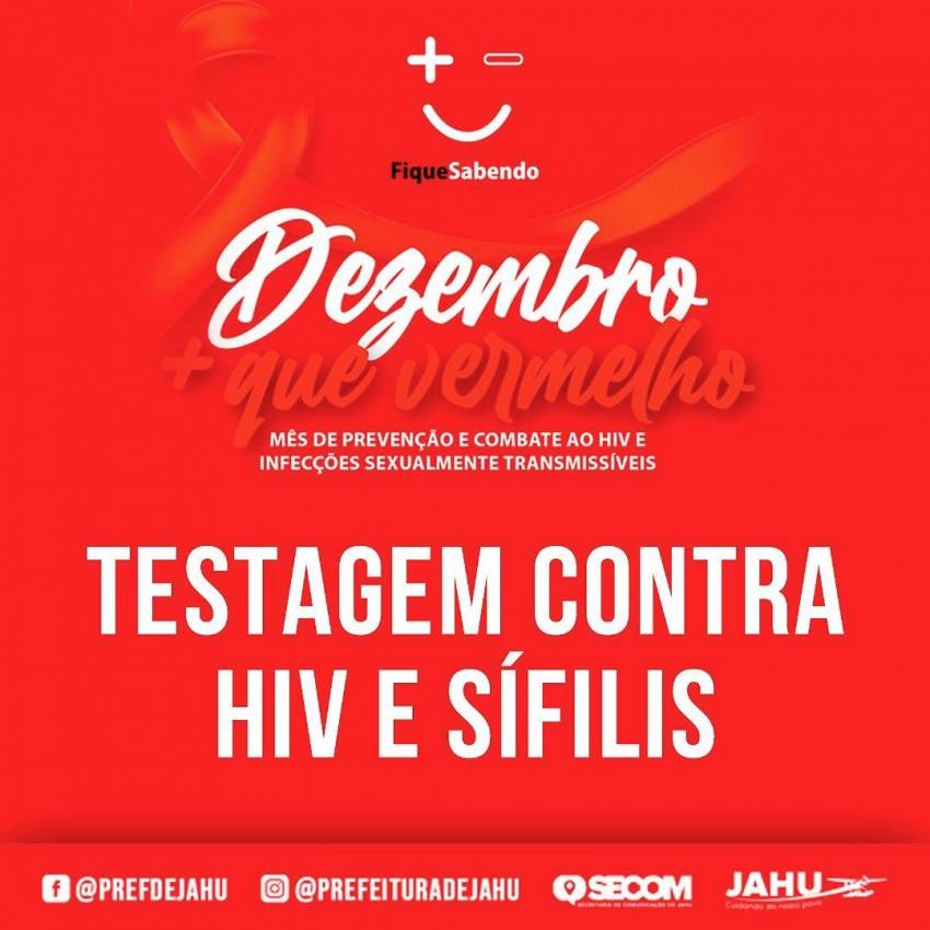 PREFEITURA OFERECE NOVAMENTE TESTAGEM DE HIV E SÍFILIS NO JARDIM DE BAIXO EM HORÁRIO NOTURNO