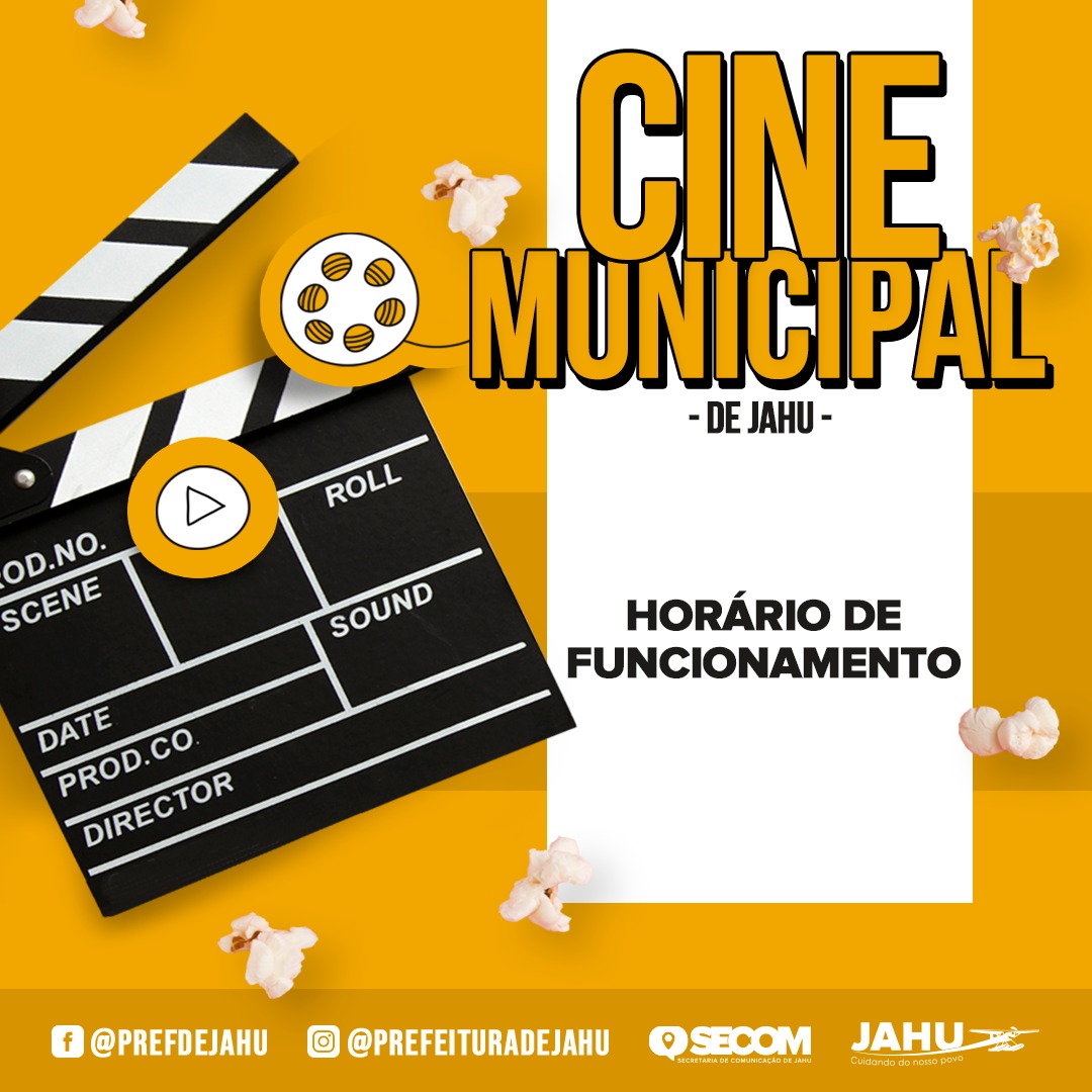 HORÁRIO DE FUNCIONAMENTO DO CINE MUNICIPAL NO FIM DE SEMANA