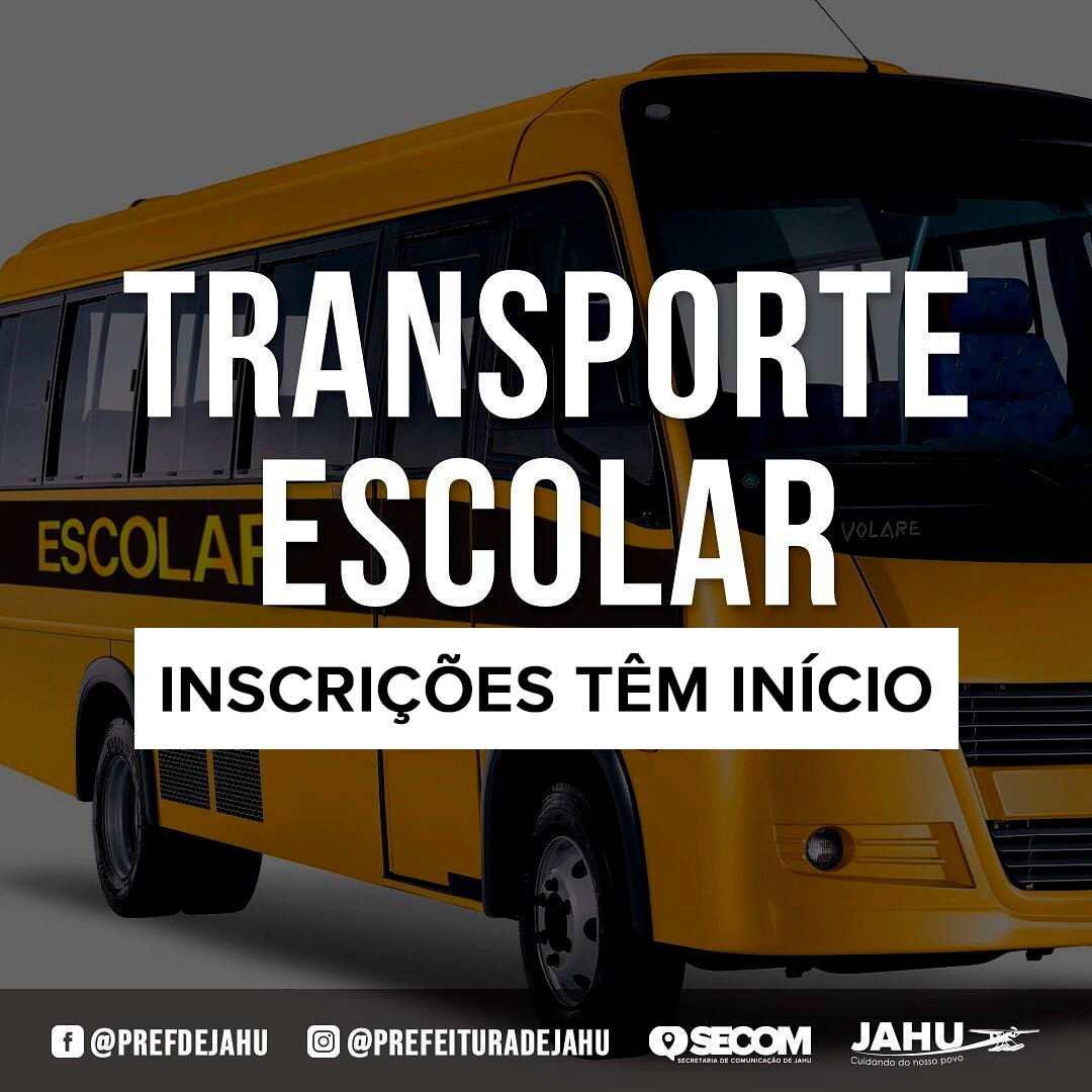 INSCRIÇÕES PARA O TRANSPORTE ESCOLAR TÊM INÍCIO