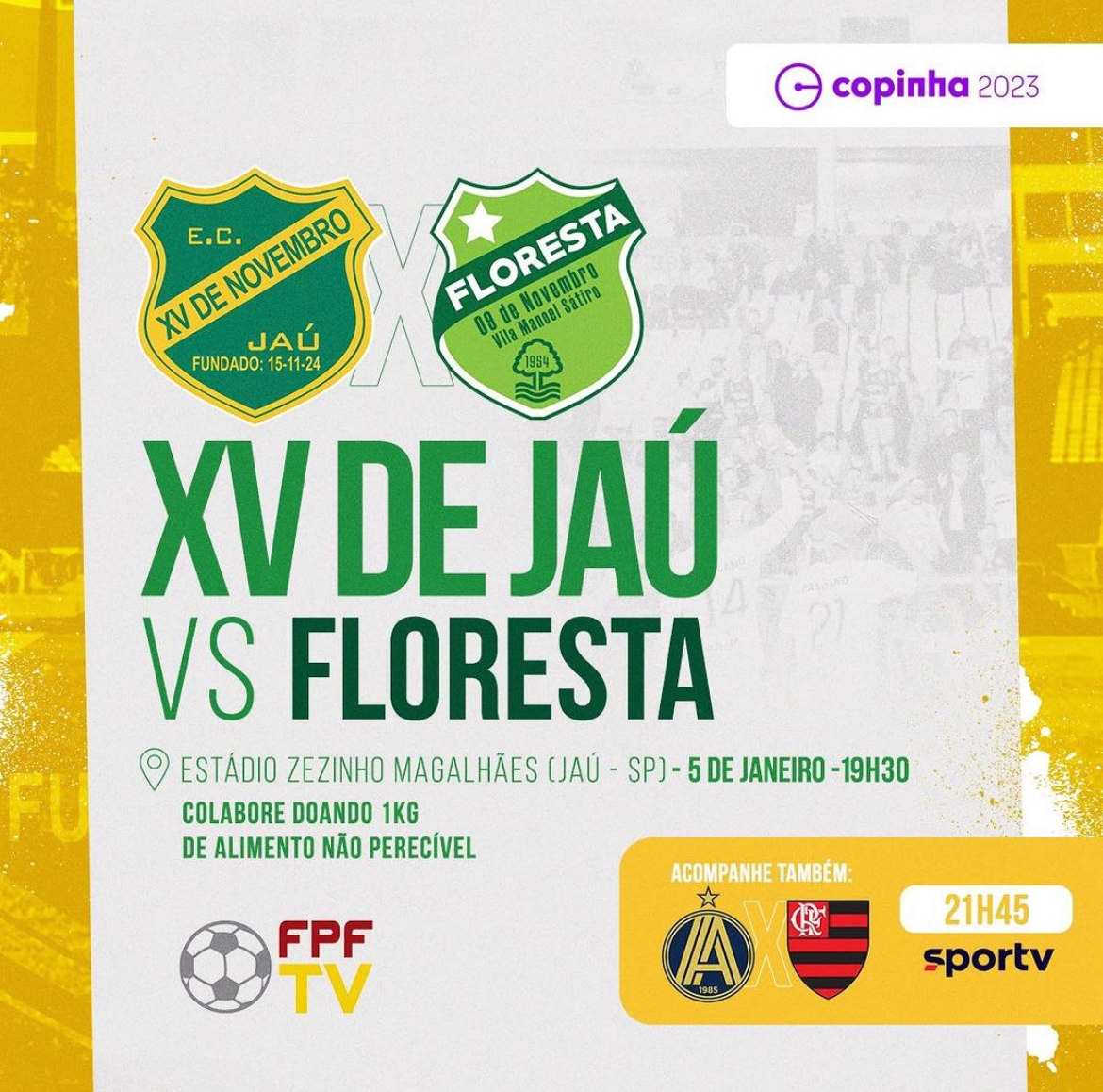 COPINHA: XV ENTRA EM CAMPO EM BUSCA DA CLASSIFICAÇÃO