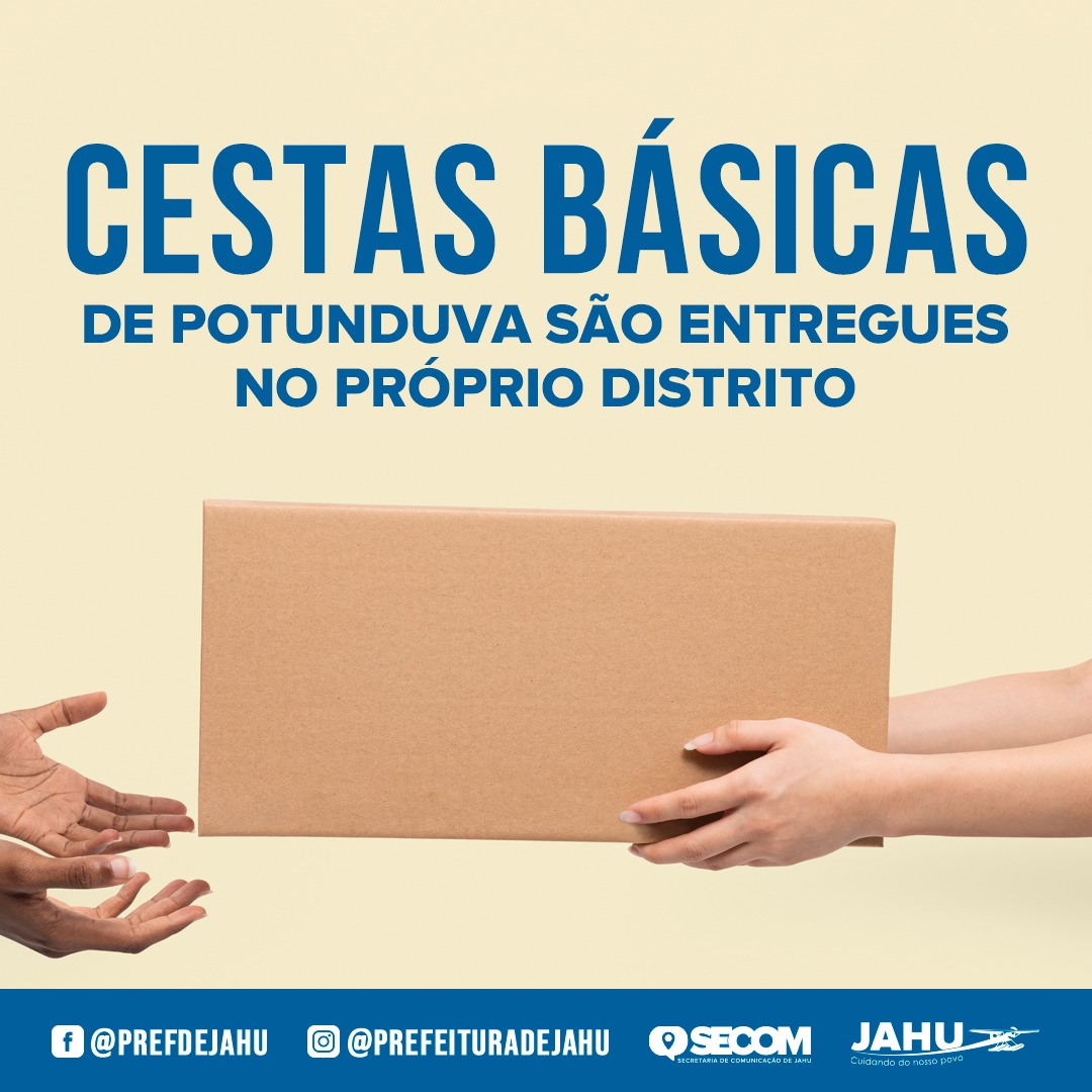 CESTAS BÁSICAS DE POTUNDUVA SÃO ENTREGUES NO PRÓPRIO DISTRITO