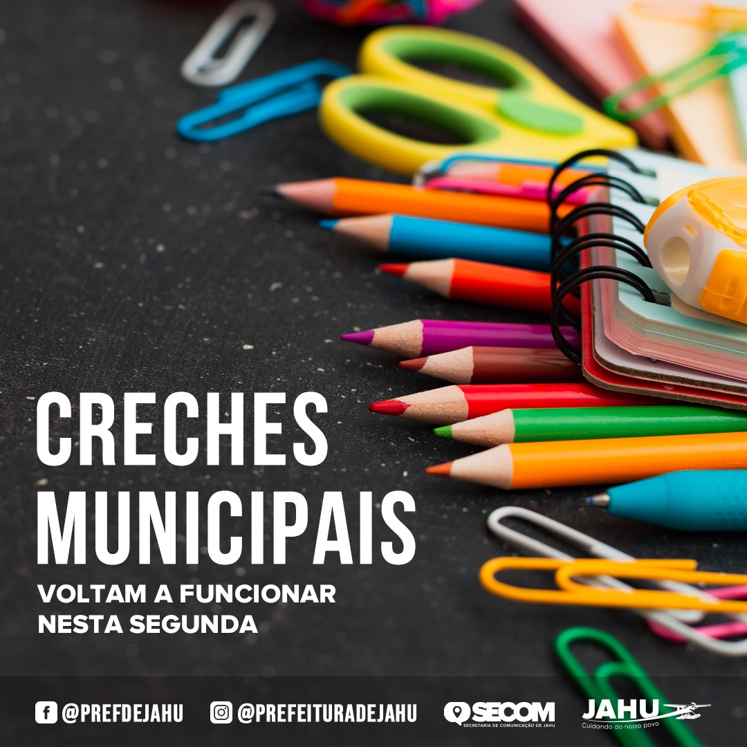 CRECHES MUNICIPAIS VOLTAM A FUNCIONAR NESTA SEGUNDA