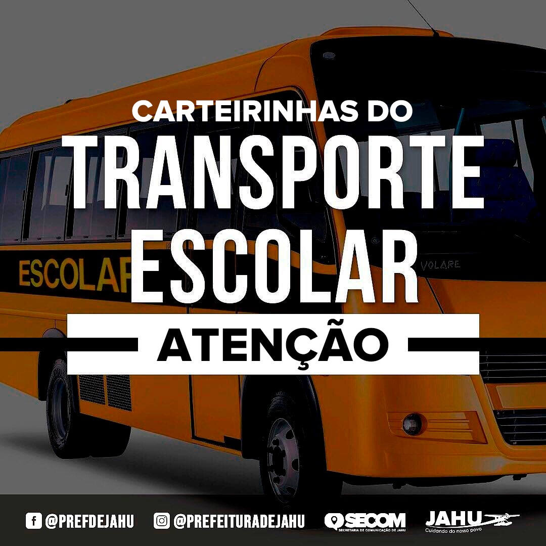 CARTEIRINHAS DE TRANSPORTE ESCOLAR DEVEM SER RETIRADAS JUNTO AO GUICHÊ DA EMPRESA