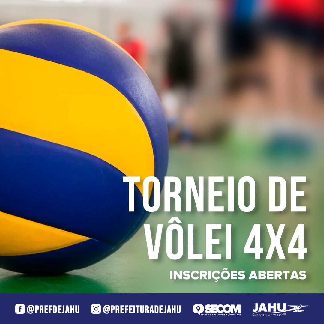 INSCRIÇÕES PARA O TORNEIO DE VÔLEI 4x4 MISTO ESTÃO ABERTAS