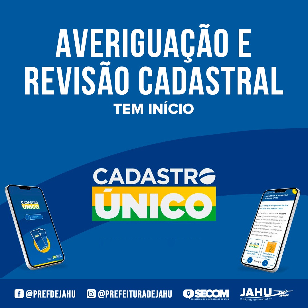 TEM INÍCIO AVERIGUAÇÃO E REVISÃO CADASTRAL