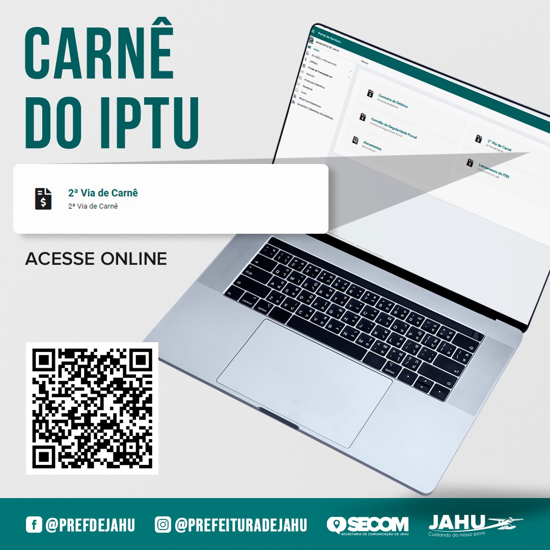 CARNÊ DO IPTU PODE SER CONSULTADO NO SITE DA PREFEITURA