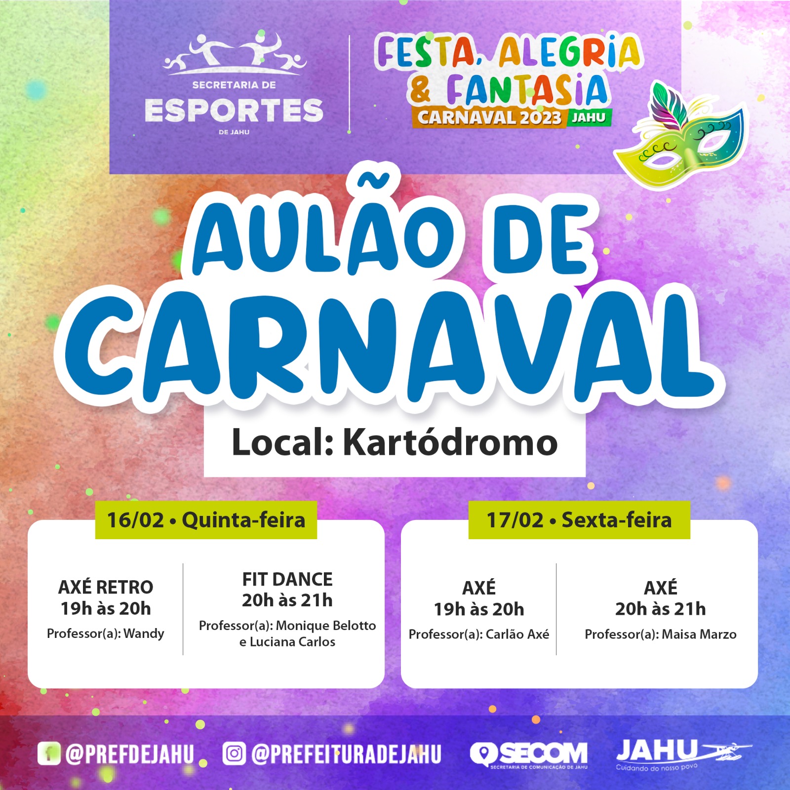 ESSA SEMANA TEM AULÃO DE CARNAVAL!