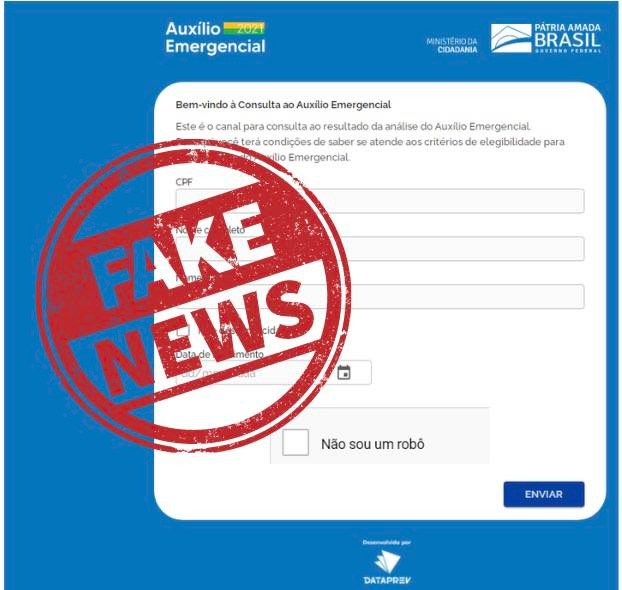 É FALSA NOTÍCIA DE DEPÓSITO DE PARCELA RETROATIVA DO AUXÍLIO EMERGENCIAL