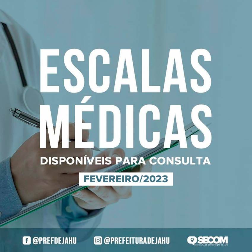 ESCALAS DE MÉDICOS E DENTISTAS NAS UNIDADES DE SAÚDE - FEVEREIRO DE 2023