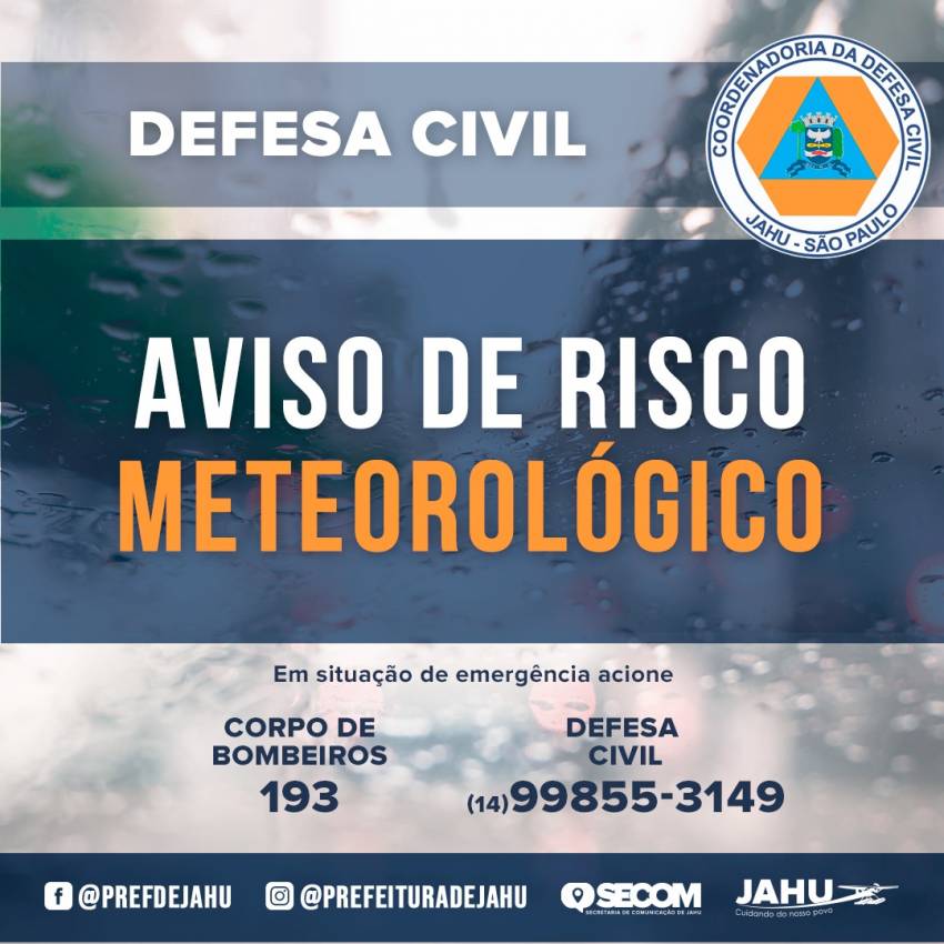PREVISÃO DO TEMPO PARA HOJE