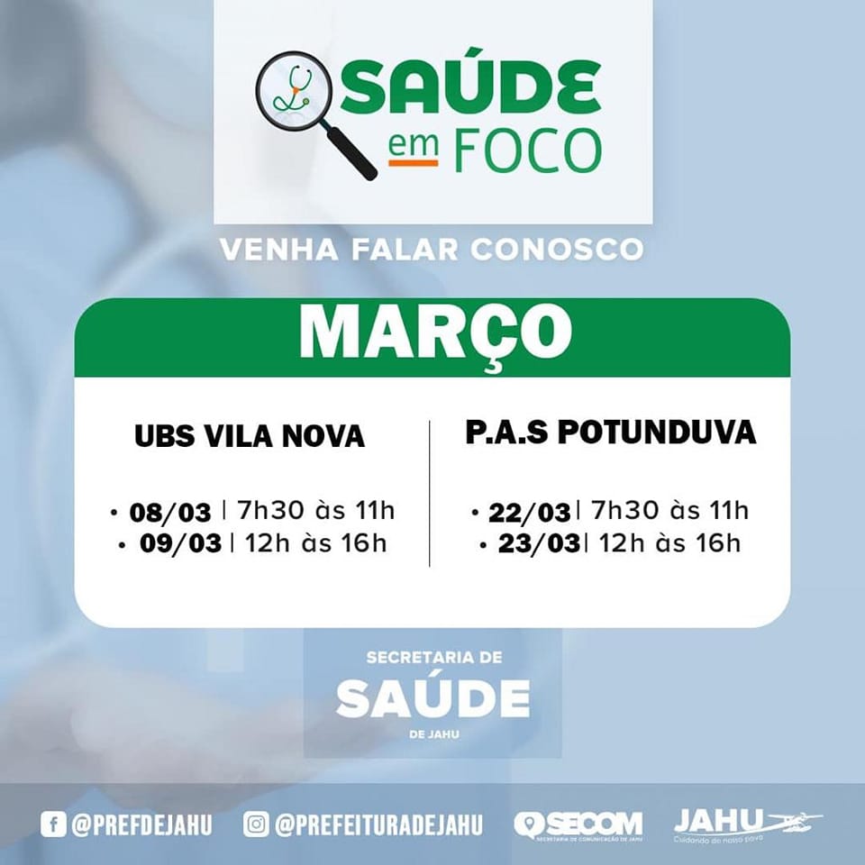 SAÚDE EM FOCO - UBS VILA NOVA