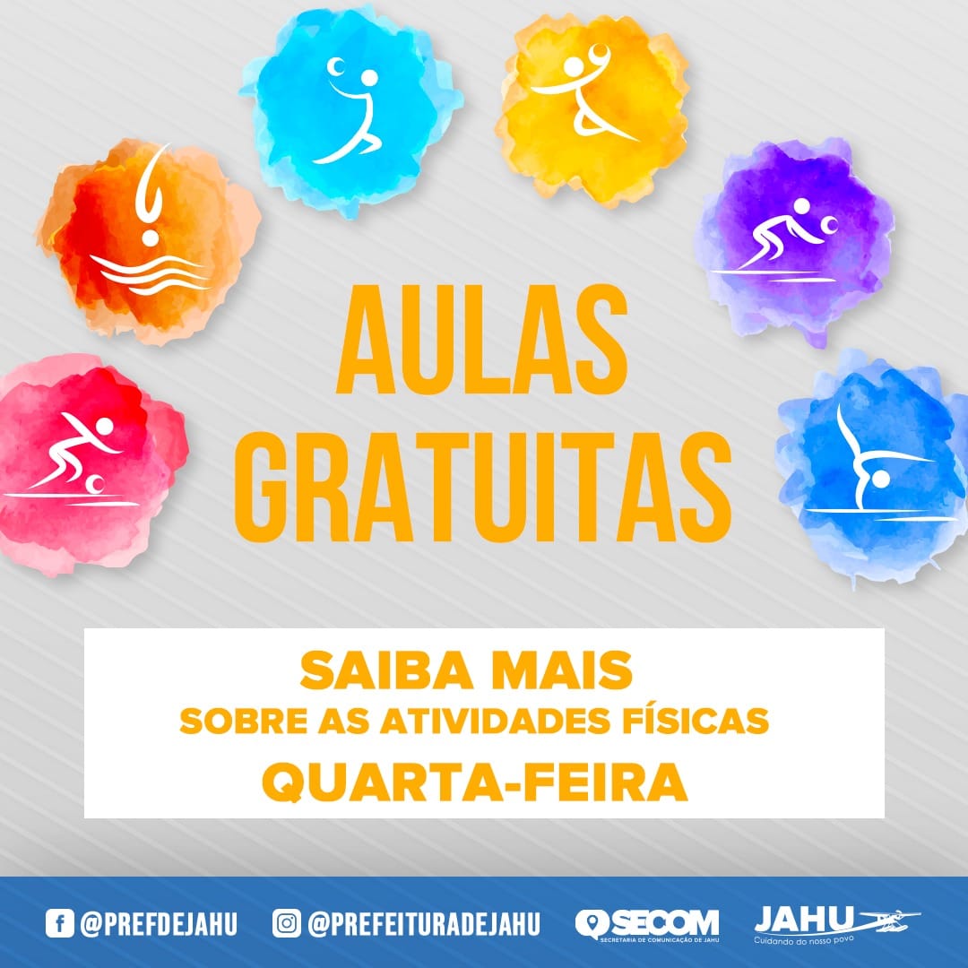 TEM MUITA ATIVIDADE ESPORTIVA DE QUARTA-FEIRA TAMBÉM!