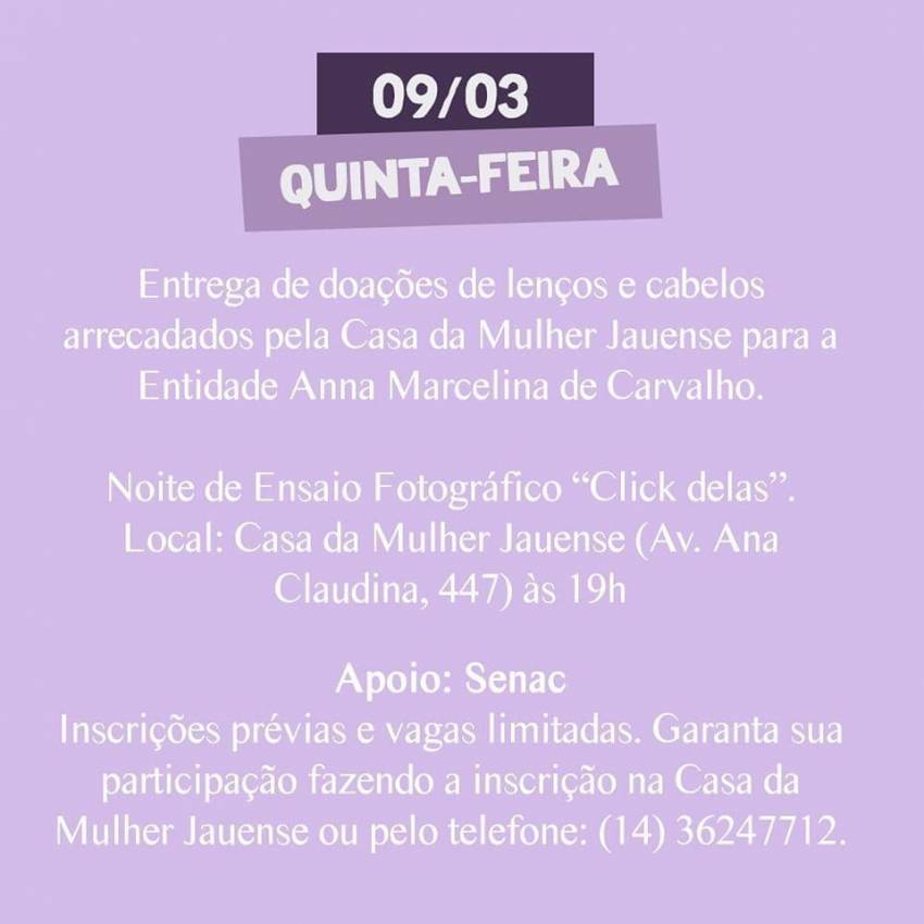 ABERTAS INSCRIÇÕES PARA NOITE DE ENSAIO FOTOGRÁFICO