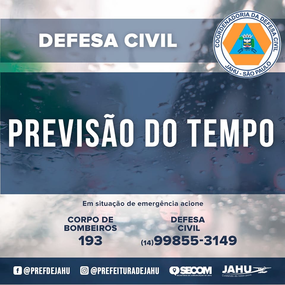 PREVISÃO DO TEMPO PARA O ESTADO DE SÃO PAULO