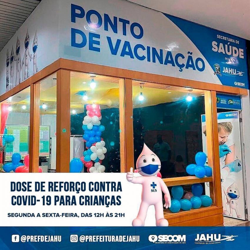 DOSE DE REFORÇO CONTRA COVID PARA CRIANÇAS DE 3 E 4 ANOS
