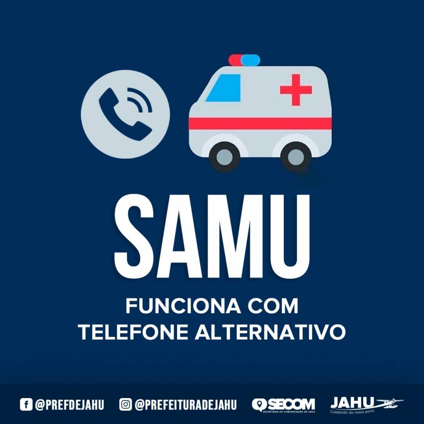 SAMU FUNCIONA COM TELEFONE ALTERNATIVO