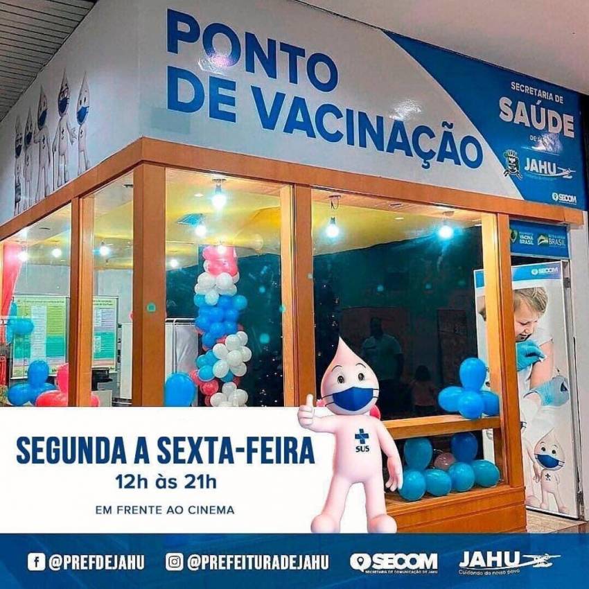 CONTINUA VACINAÇÃO CONTRA COVID NO JAÚ SHOPPING