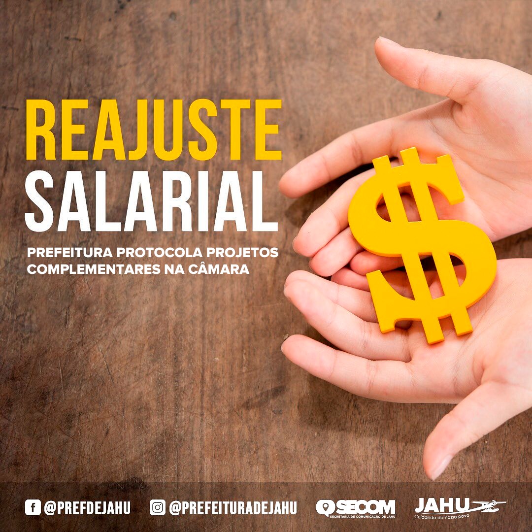 PREFEITURA PROTOCOLA PROJETOS DE REAJUSTES SALARIAIS COMPLEMENTARES NA CÂMARA